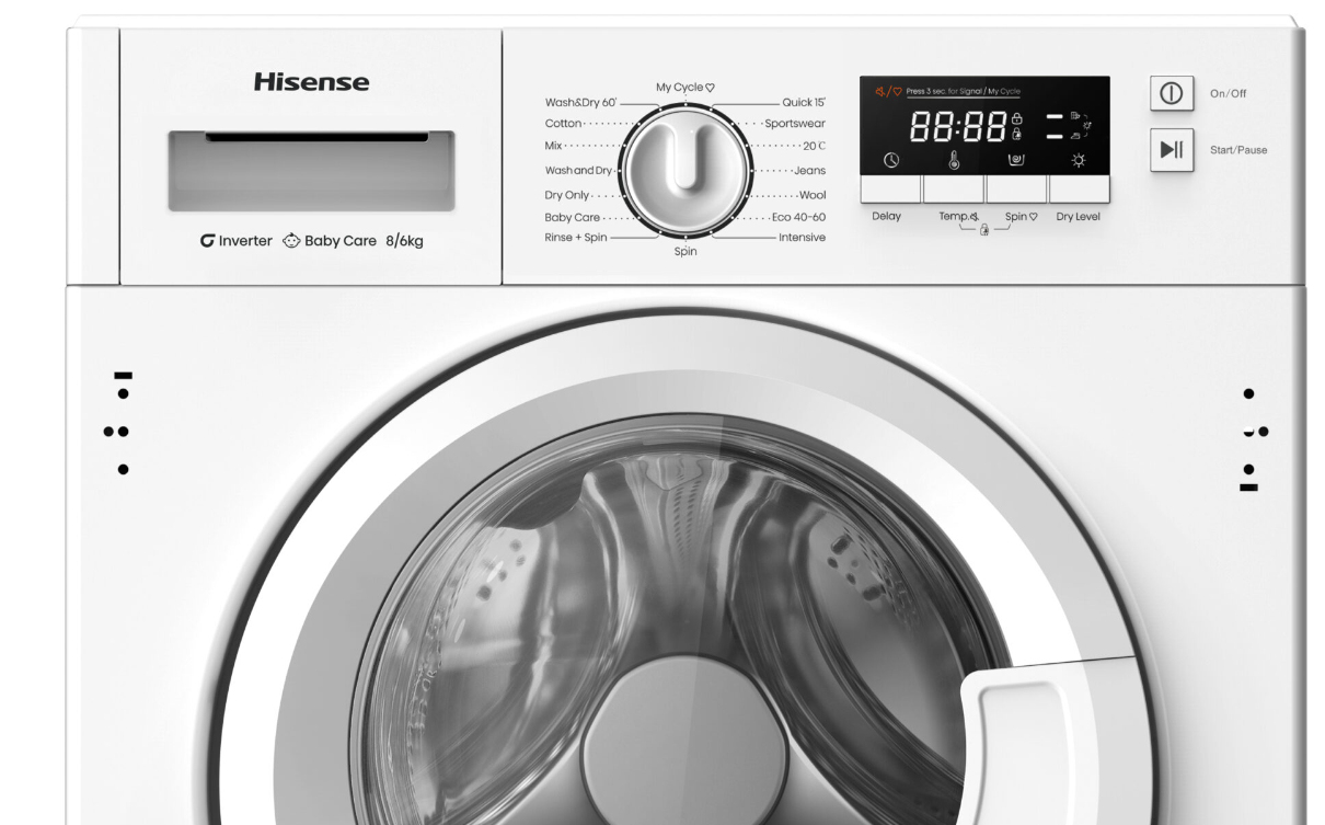 Hisense WD3M841BWIES washer dryer Built-in Front-load White – image 3