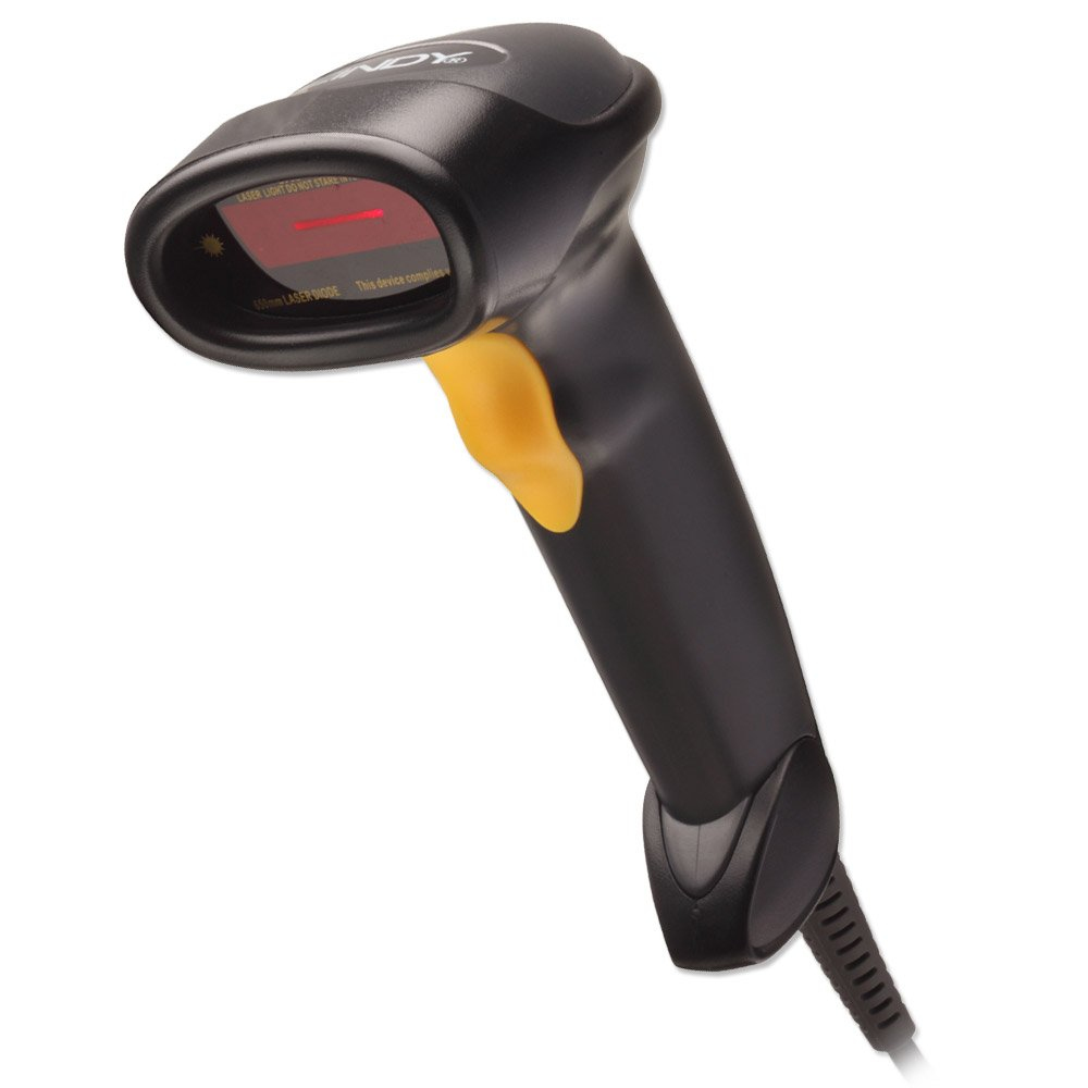 Lindy 20779 barcode reader Handheld bar code reader 1D Laser Black