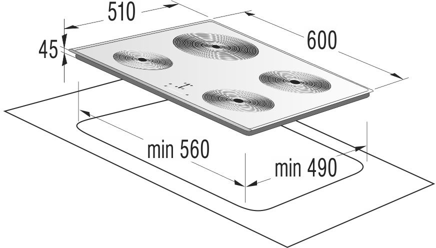 Gorenje IT640-ORA-W hob White Built-in Zone induction hob 4 zone(s) – image 2
