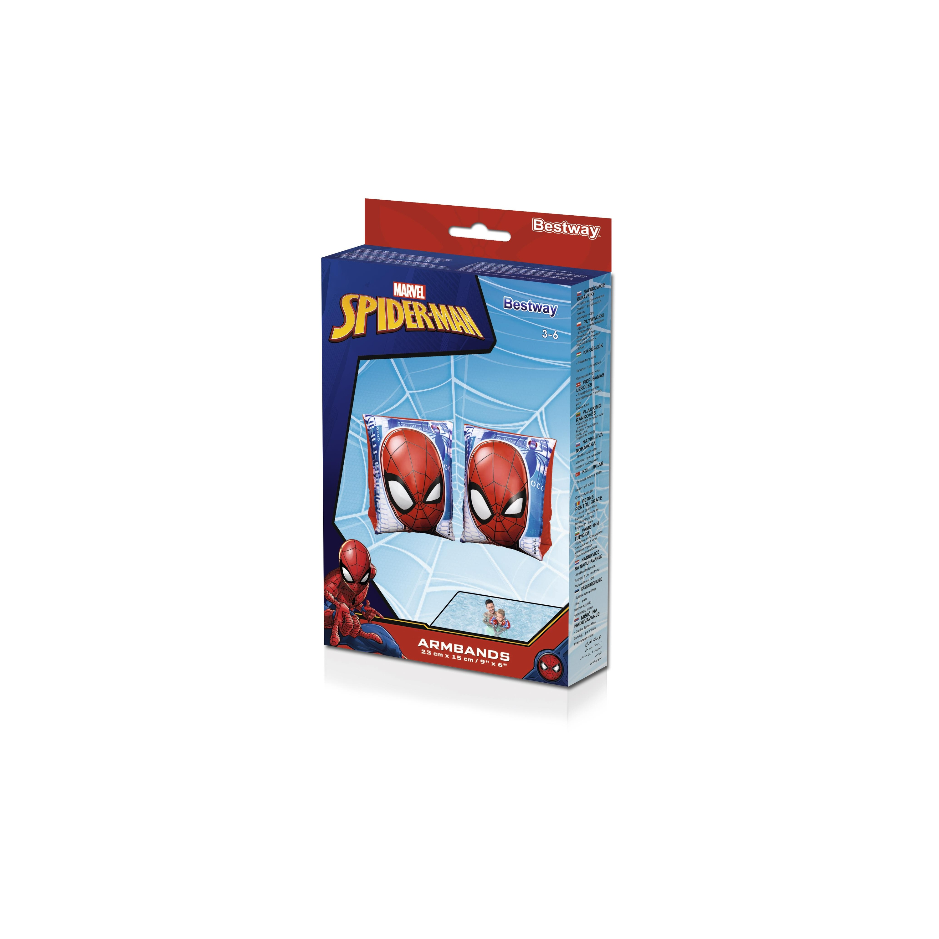 عکس بازوبند شنا کودک بست‌وی مدل Spider-Man 98001، پی‌وی‌سی، مناسب 3-6 سال