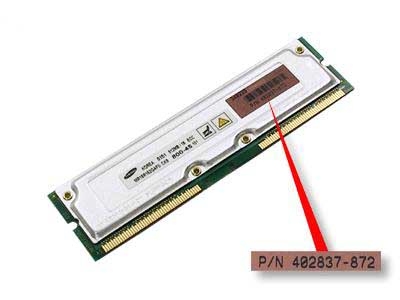 HP SP/CQ Memory 512MB PC800 EVO W6000
