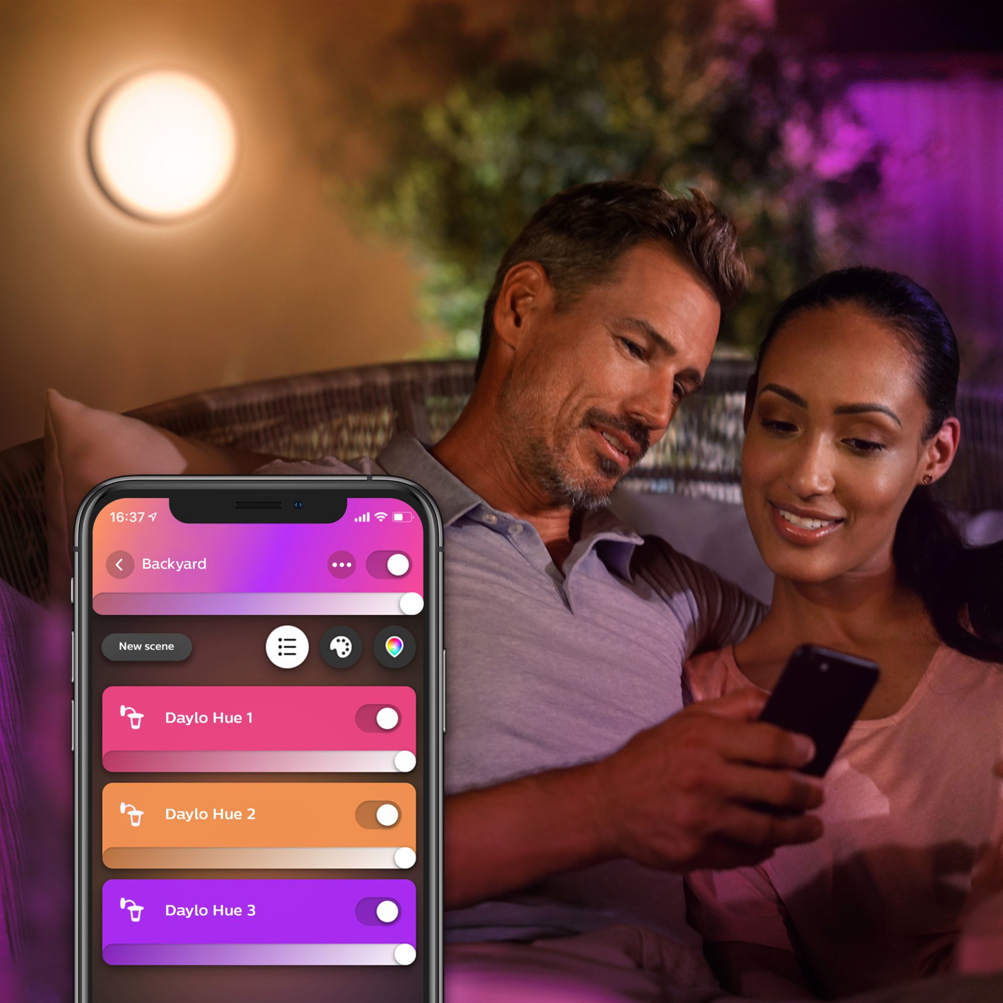 Philips by Signify Philips Hue White and colour ambience Daylo Outdoor wall light – image 9