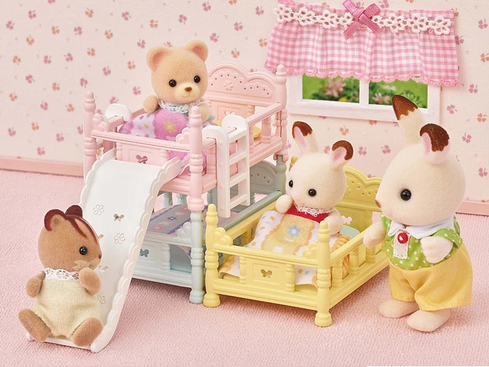 Resim Sylvanian Families Üç Katlı Ranzalar, Çok Renkli Plastik Yapı Oyuncağı
