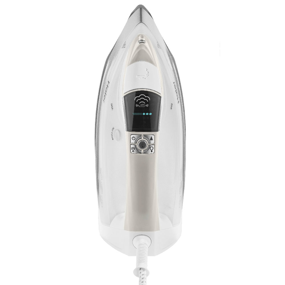Haier HI-601 Dry & Steam iron Aluminium soleplate Silver, White – image 3