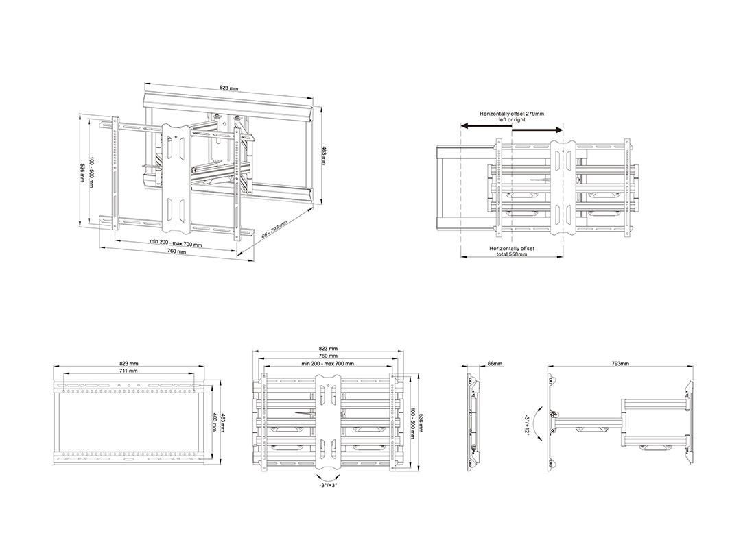 Multibrackets M Universal Flexarm Pro Dual HD Offset – image 6