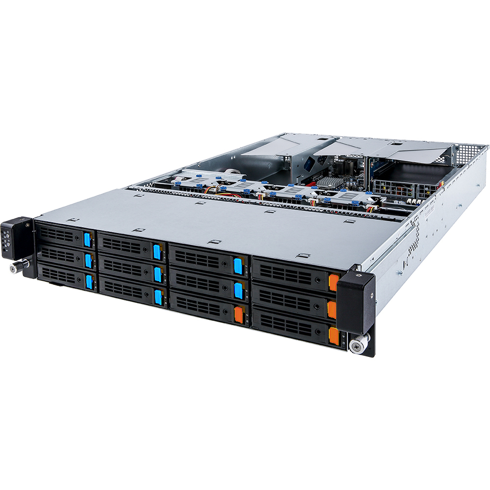 GIGABYTE R28N-F3C Intel® C612 LGA 2011-v3 Rack (2U) Black, Grey