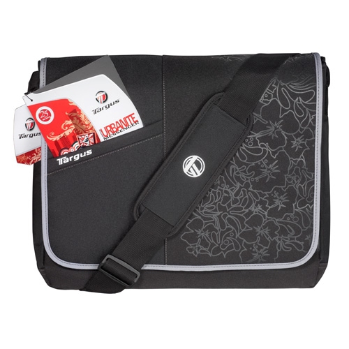 Targus Laptop Messenger – Black Floral – image 3