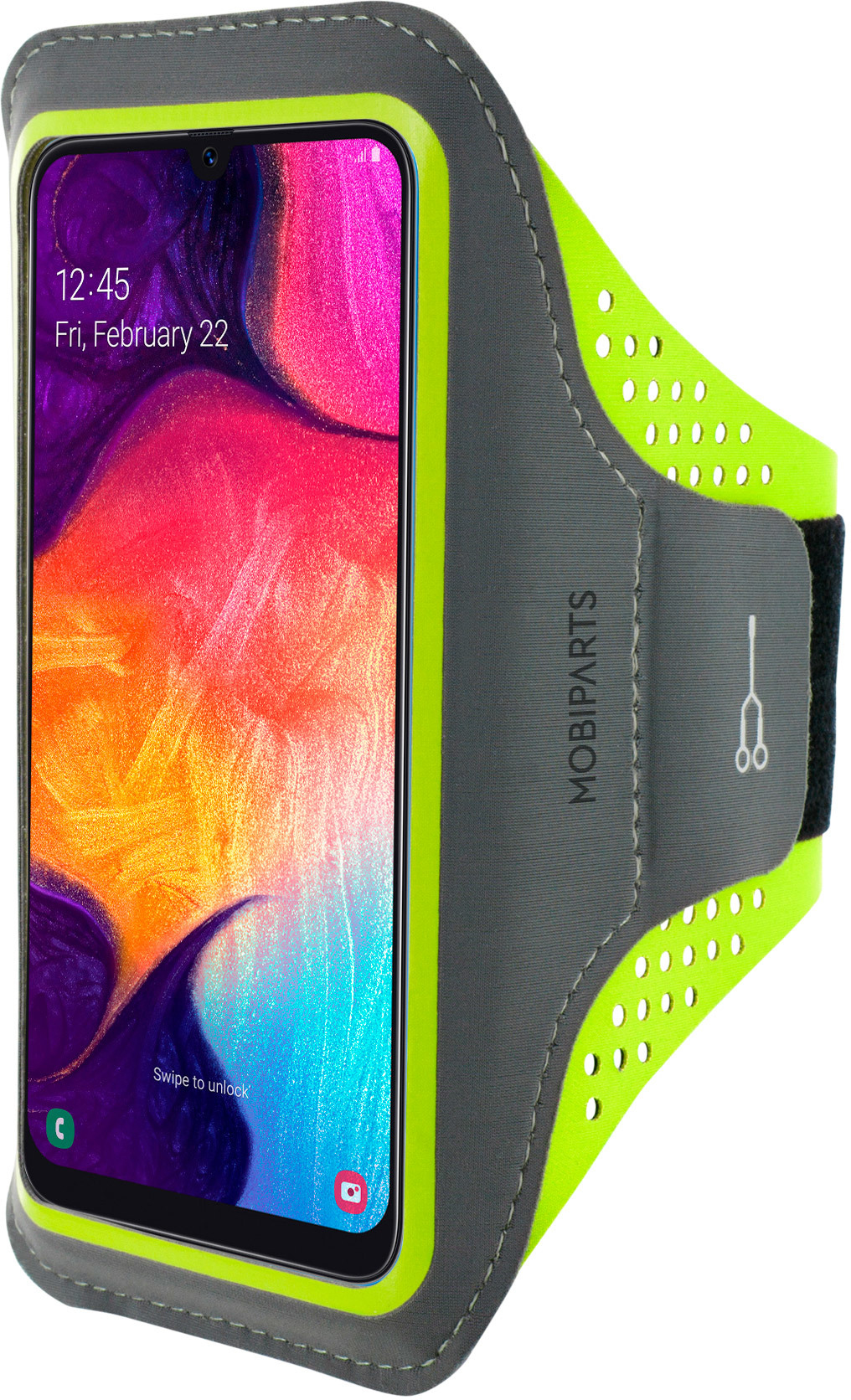 Mobiparts Comfort Fit Sport Armband Samsung Galaxy A50 (2019) Neon Green