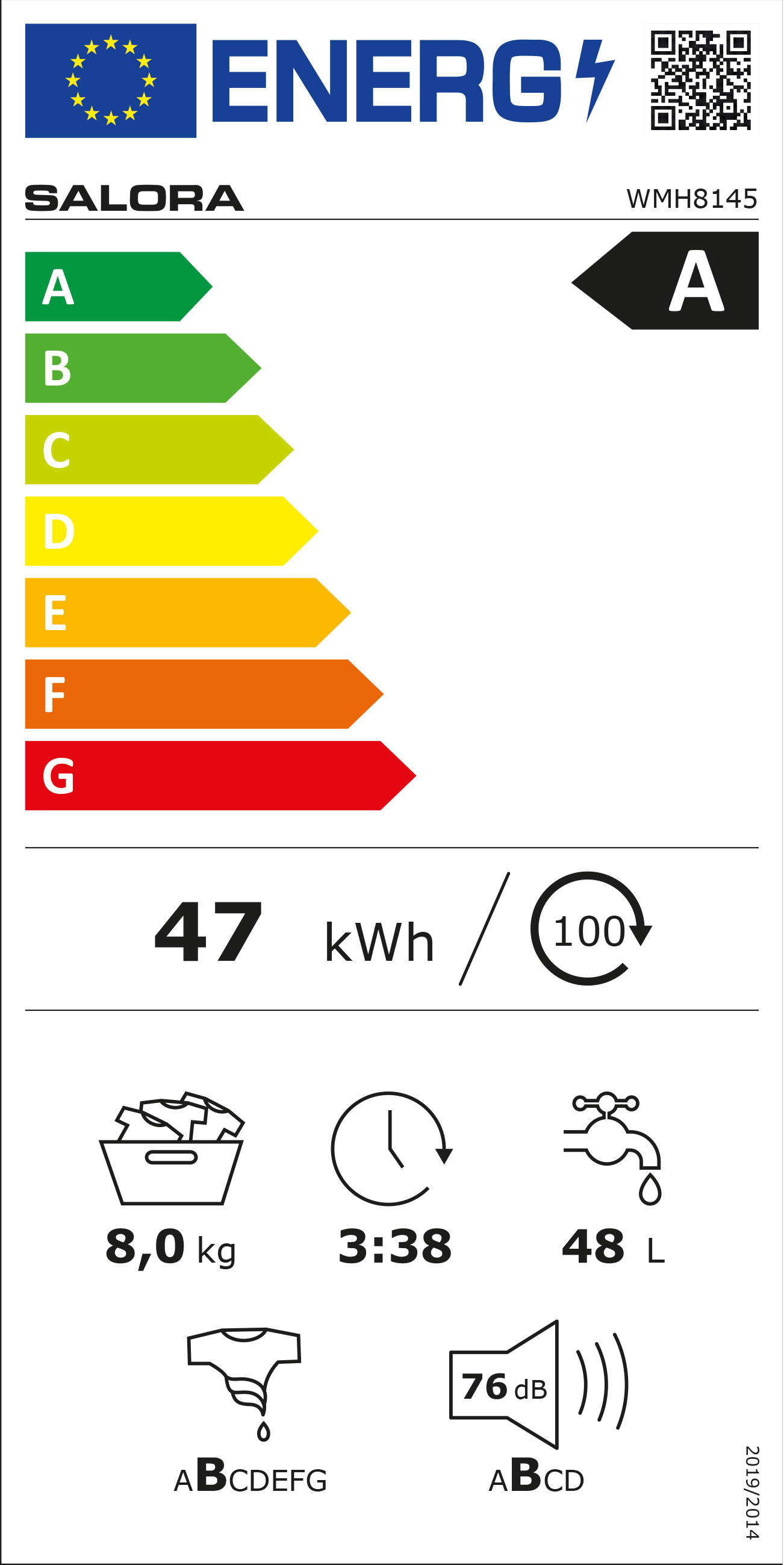 Salora WMH8145 washing machine Front-load – image 2