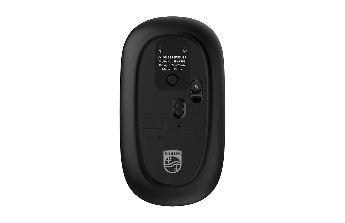 Philips 5000 series SPK7508B/00 mouse Universal Ambidextrous RF Wireless + Bluetooth Optical 1600 DPI