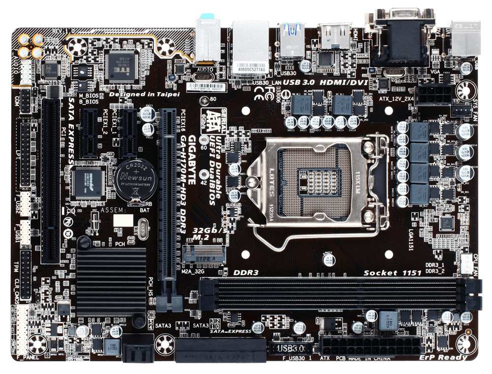 GIGABYTE GA-H170M-HD3 DDR3 (rev. 1.0) – image 2