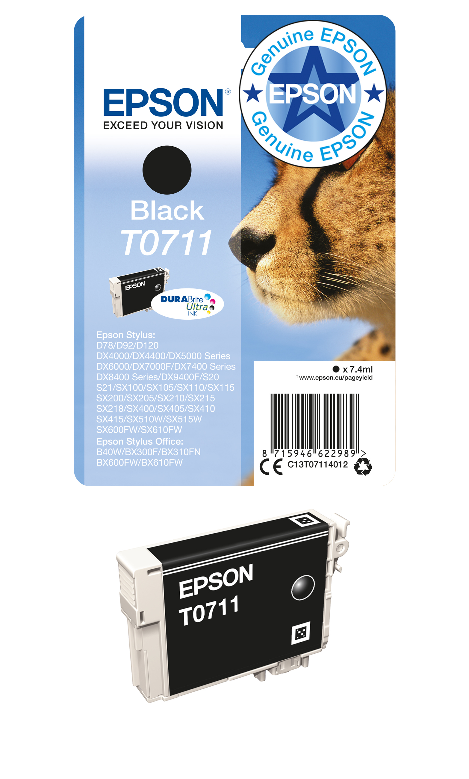Epson Singlepack Black T0711 DURABrite Ultra Ink – image 7
