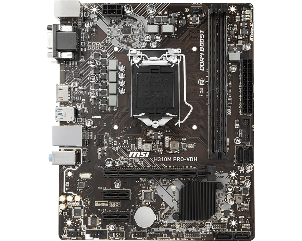 MSI H310M PRO-VDH motherboard Intel® H310 LGA 1151 (Socket H4) micro ATX image 2
