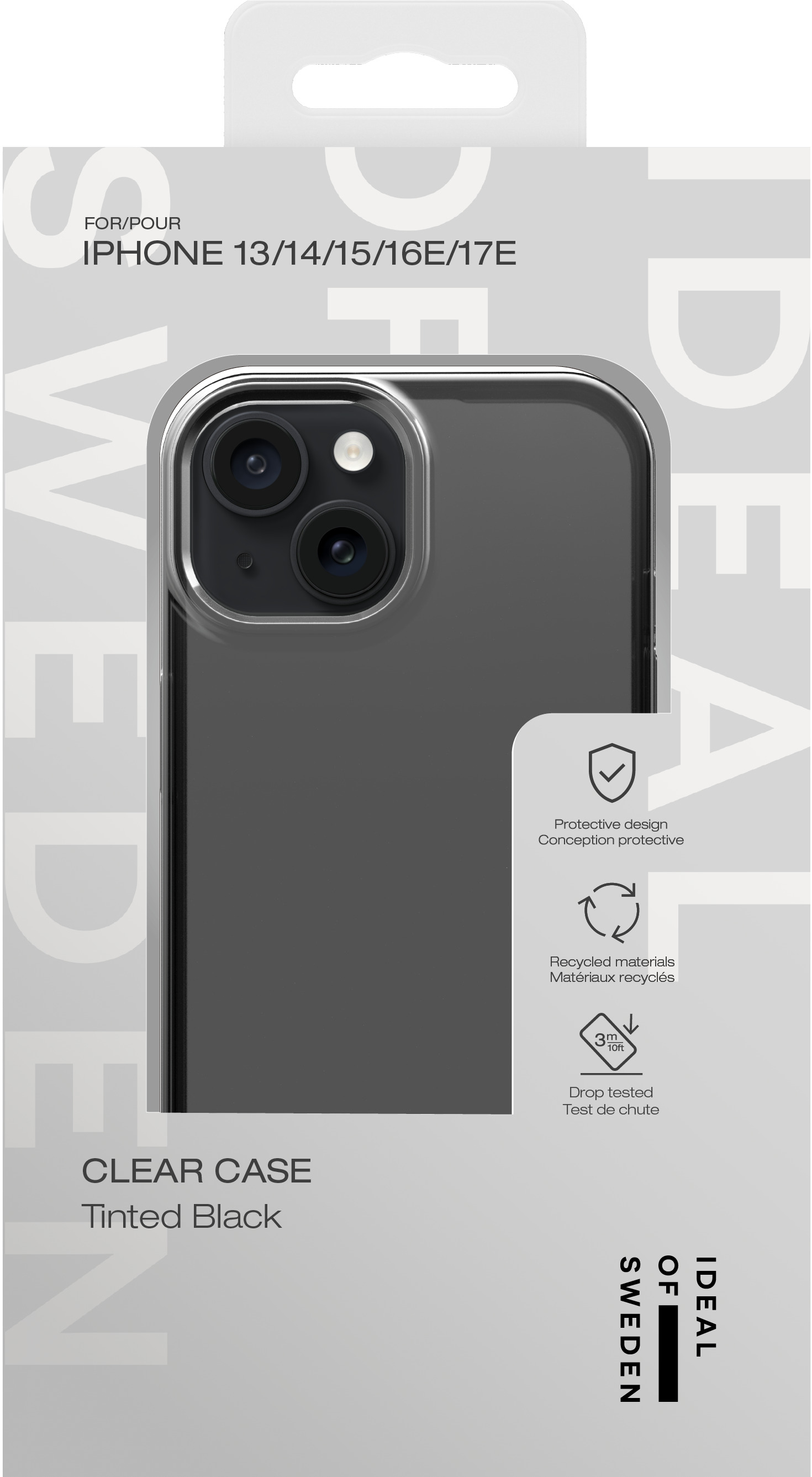 iDeal of Sweden Clear Case iPhone 13 / 14 / 15 / 16e / 17e Tinted Black – image 4