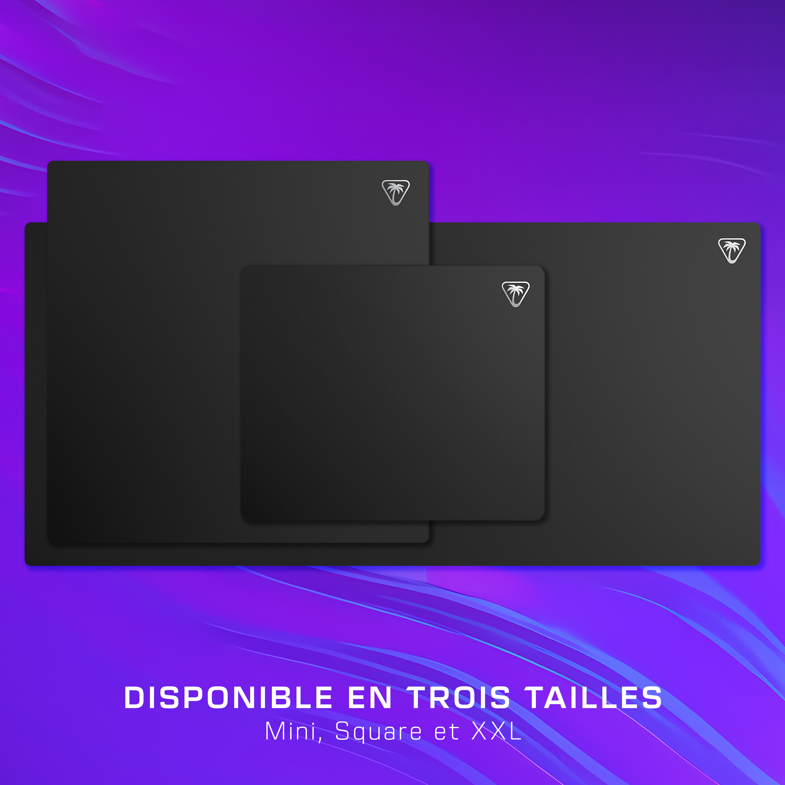 Turtle Beach Sense Core Mini Tapis de souris PC Gaming - support en caoutchouc antidérapant, surface équilibrée en tissu micro-tissé, lisse, durable, petit, rectangulaire, noir