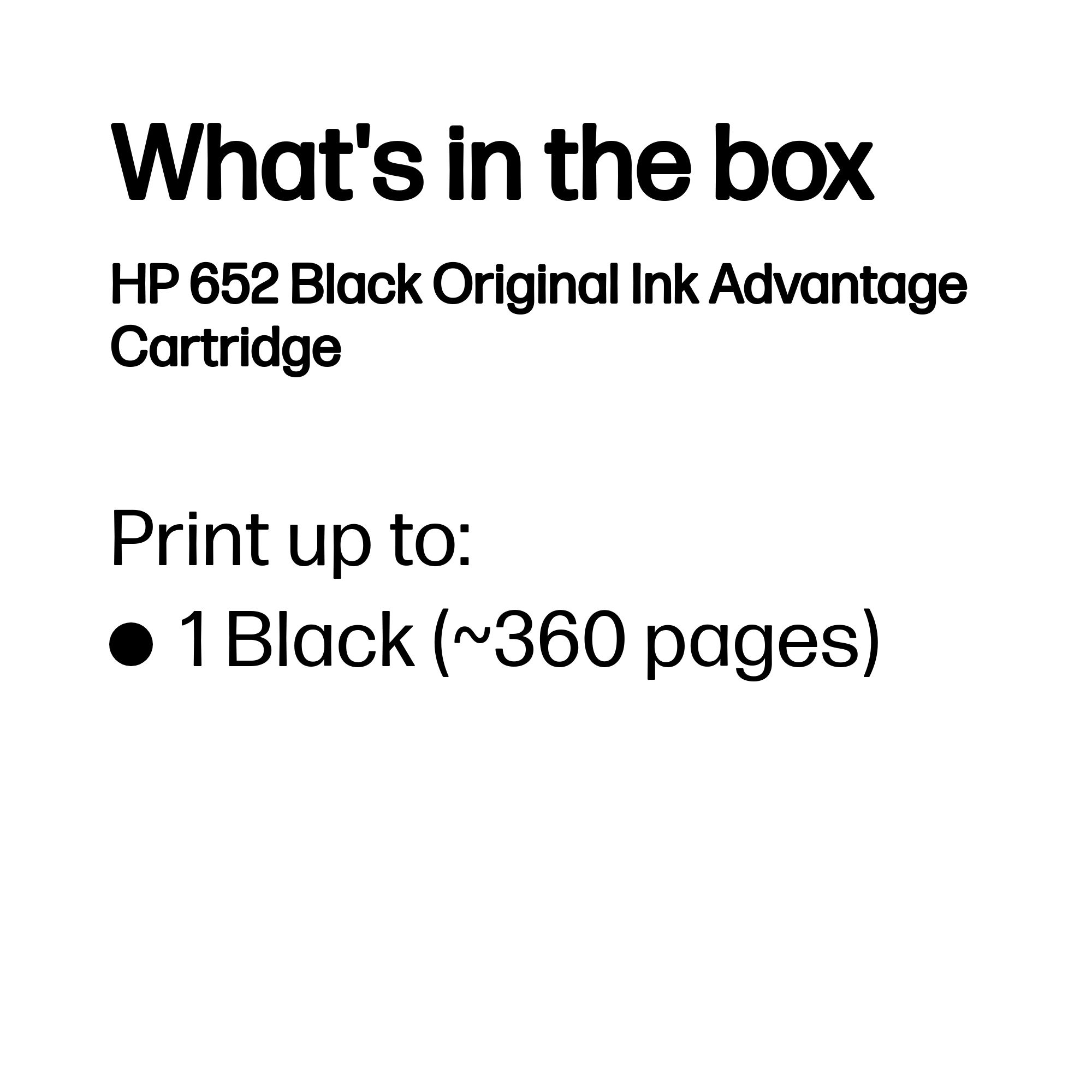 HP 652 Black Original Ink Advantage Cartridge – image 3