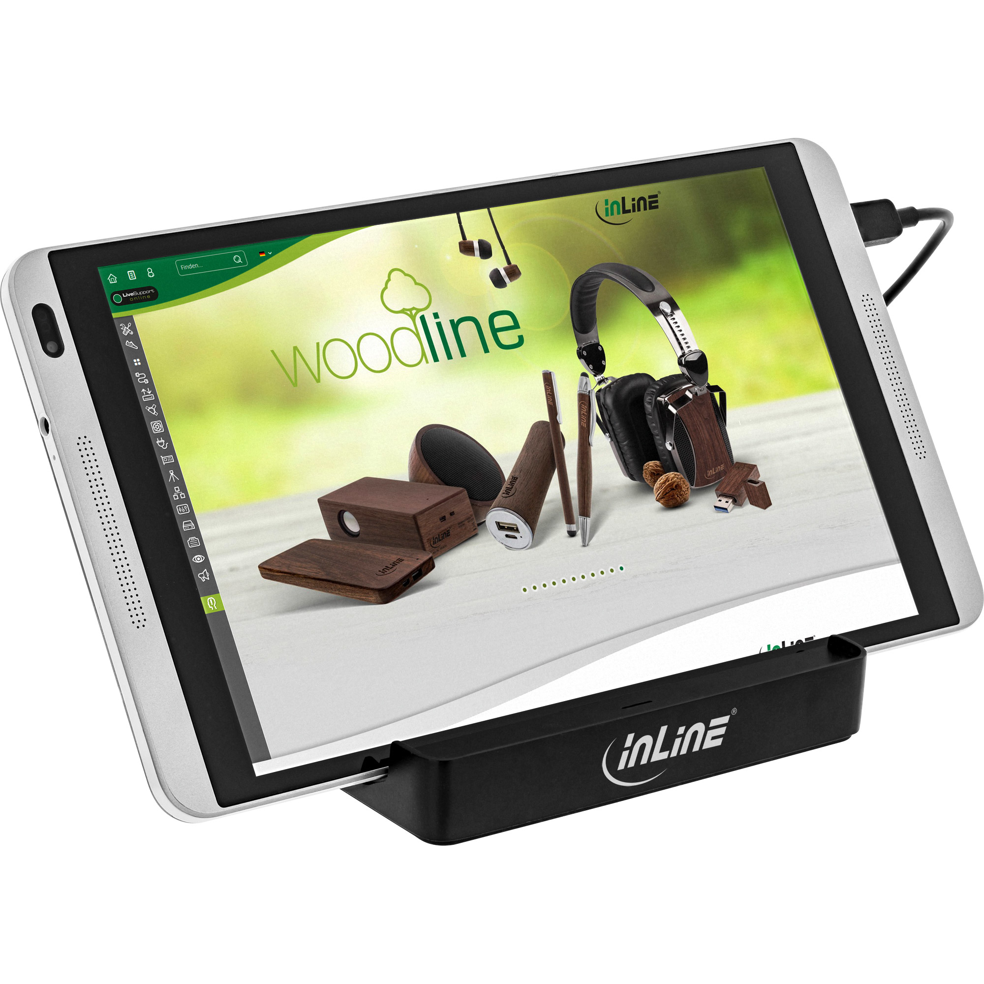 InLine USB Mini Docking Station with USB Type C PD, tablet stand, USB 3.0, HDMI – image 6