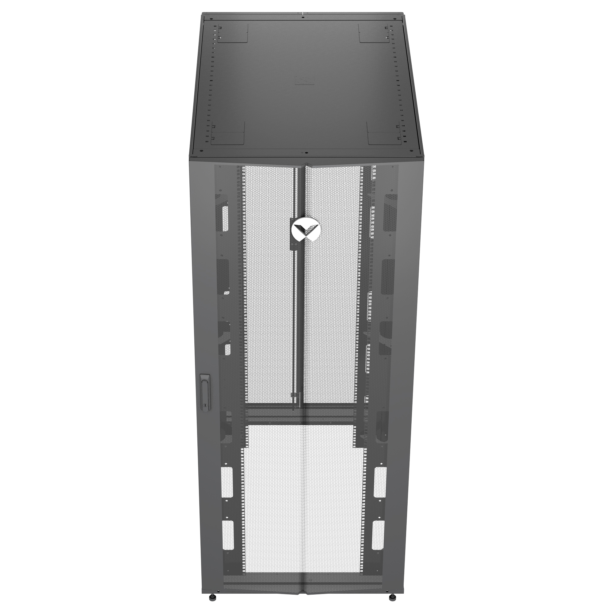 Vertiv VR3150 rack cabinet 42U Freestanding rack Black, Transparent – image 3