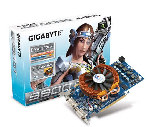 GIGABYTE GV-N98TOC-1GH graphics card GeForce 9800 GT