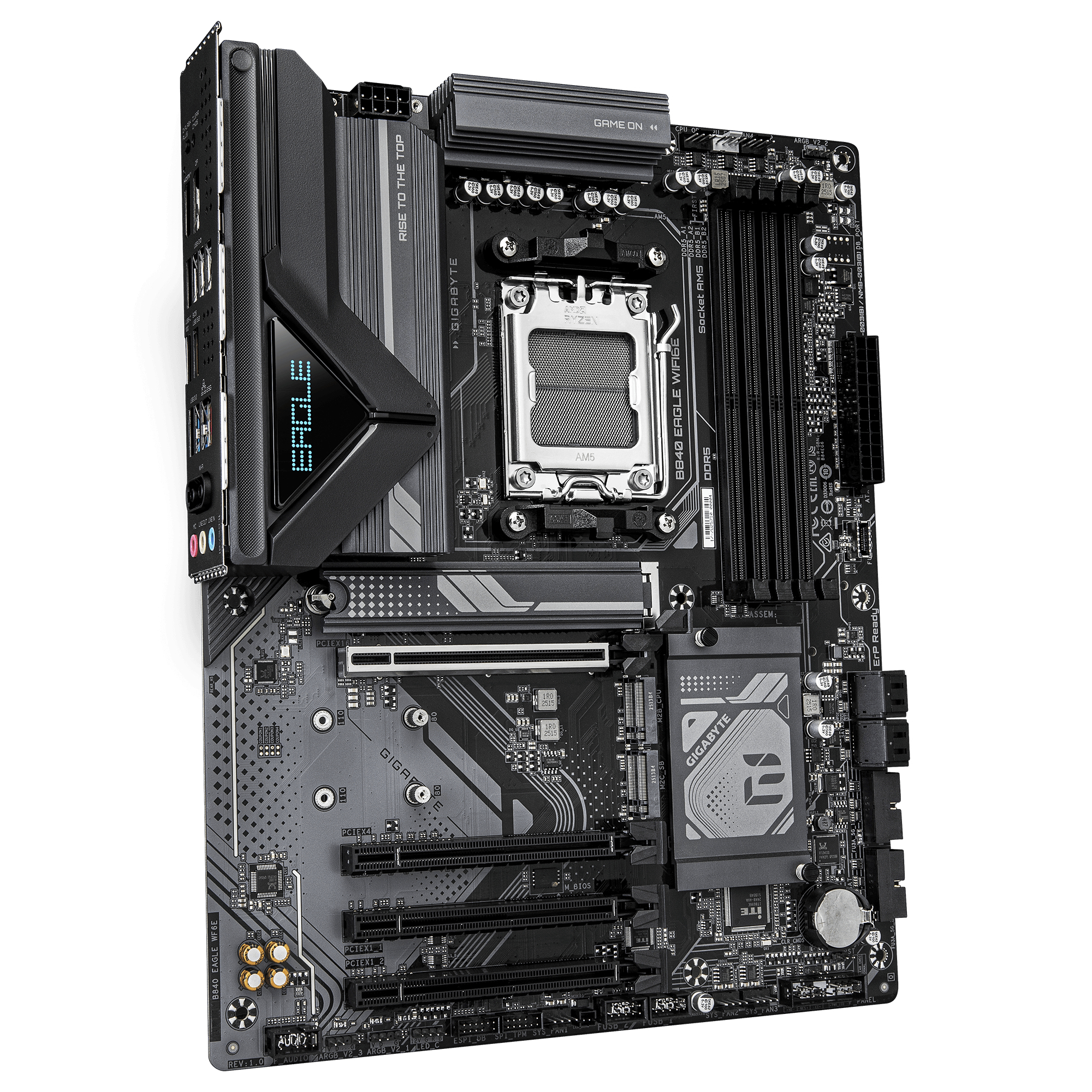 Motherboard AM5 ATX Gigabyte B840 EAGLE WIFI6E, 256GB RAM DDR5 Max, 3 M.2 PCIe 4, Wi-Fi 6E + BT 5.3