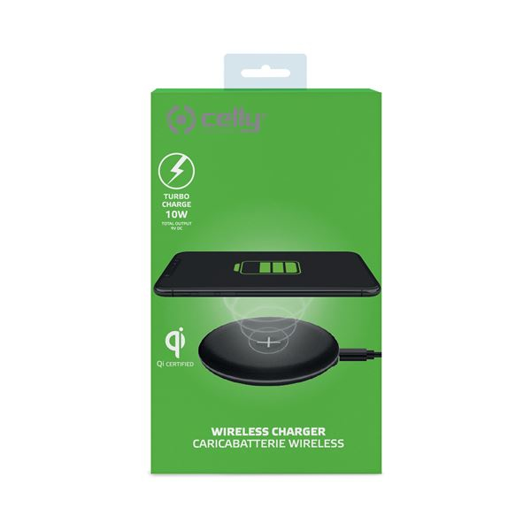 Celly WLFASTFEELBK mobile device charger Smartphone Black USB Wireless charging Fast charging Indoor – image 3