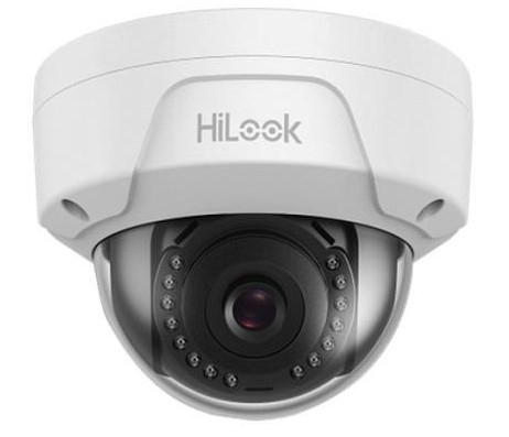 IPC-D100 HiLook Series / Domo IP 1 Megapixel / 30 mts IR / Exterior IP67 / Antivandalica IK10 / dWDR / PoE / Lente 28 mm IPC-D100