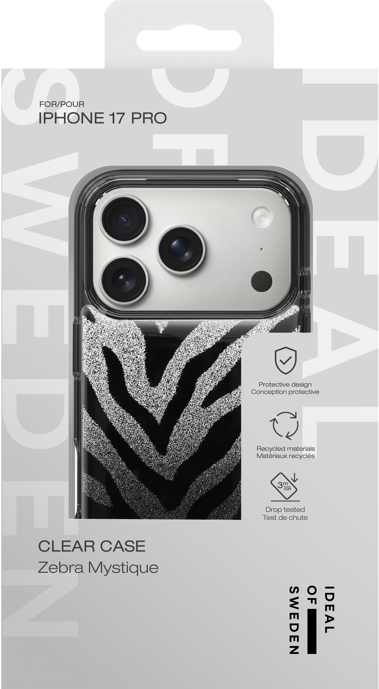 iDeal of Sweden Clear Case iPhone 17 Pro Zebra Mystique – image 4