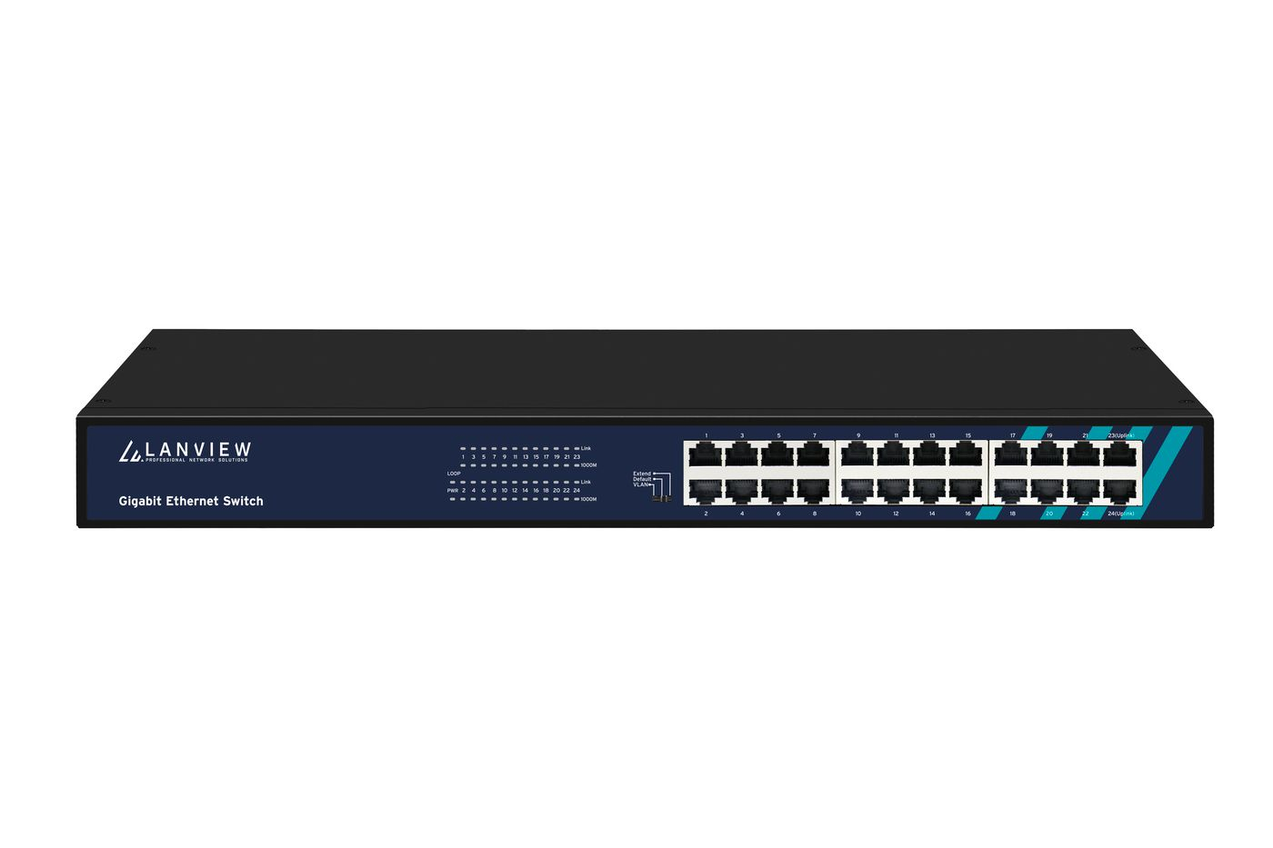 Lanview LVN-1UMOUNT-24PORT-1G network switch Unmanaged Gigabit Ethernet (10/100/1000) – image 1