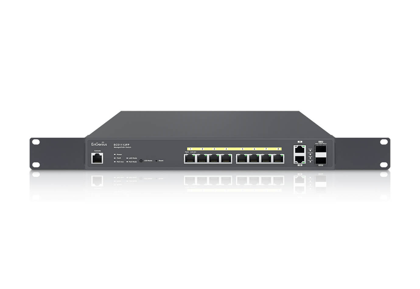 EnGenius Cloud Managed Switch 8-port GbE PoE.af/at(+) 130W 2xGbE 2xSFP L2+ 13i