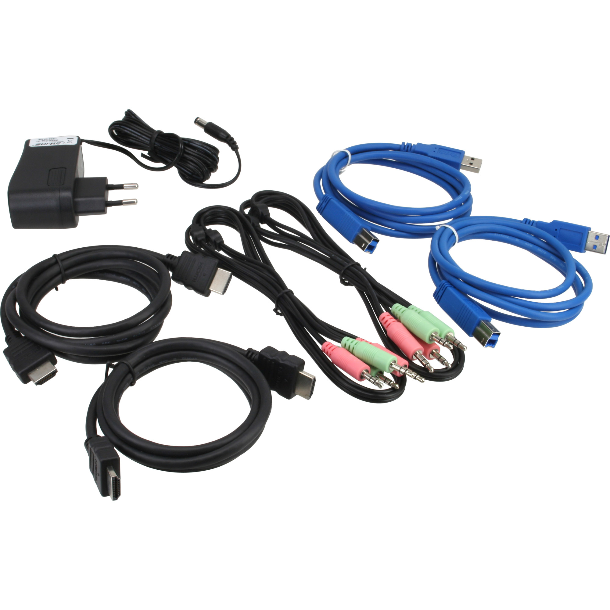 InLine Desktop KVM Switch, 2-port, HDMI, USB 3.0 Hub, with audio – image 4