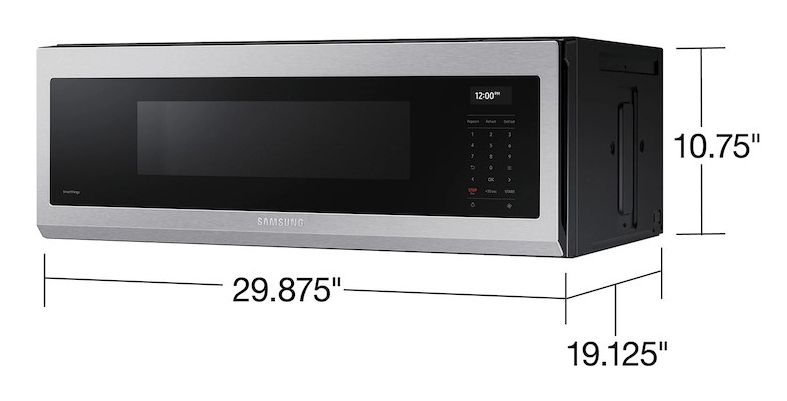 صورة Samsung ME11A7710DS/AA فوق الميكروويف المنفرد - سعة 31.1 لتر، 1100 واط، ستانلس ستيل