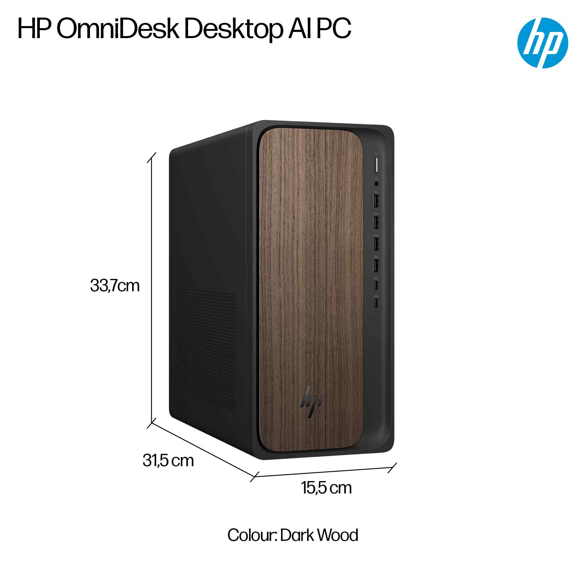 HP OmniDesk AI M03-0002na PC Intel Core Ultra 7 265 16 GB DDR5-SDRAM 2 TB SSD Windows 11 Home Tower AI PC Black image 5
