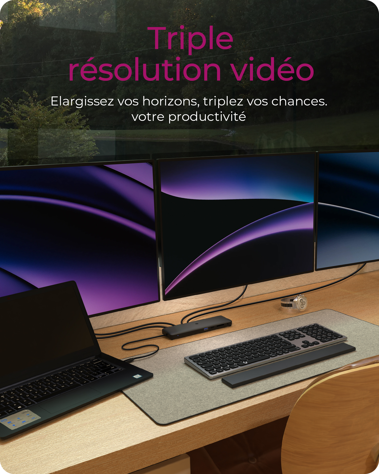 ICY BOX IB-DK2116-C Station d'accueil USB 3.2 Gen 2 (3.1 Gen 2) Type-C Noir