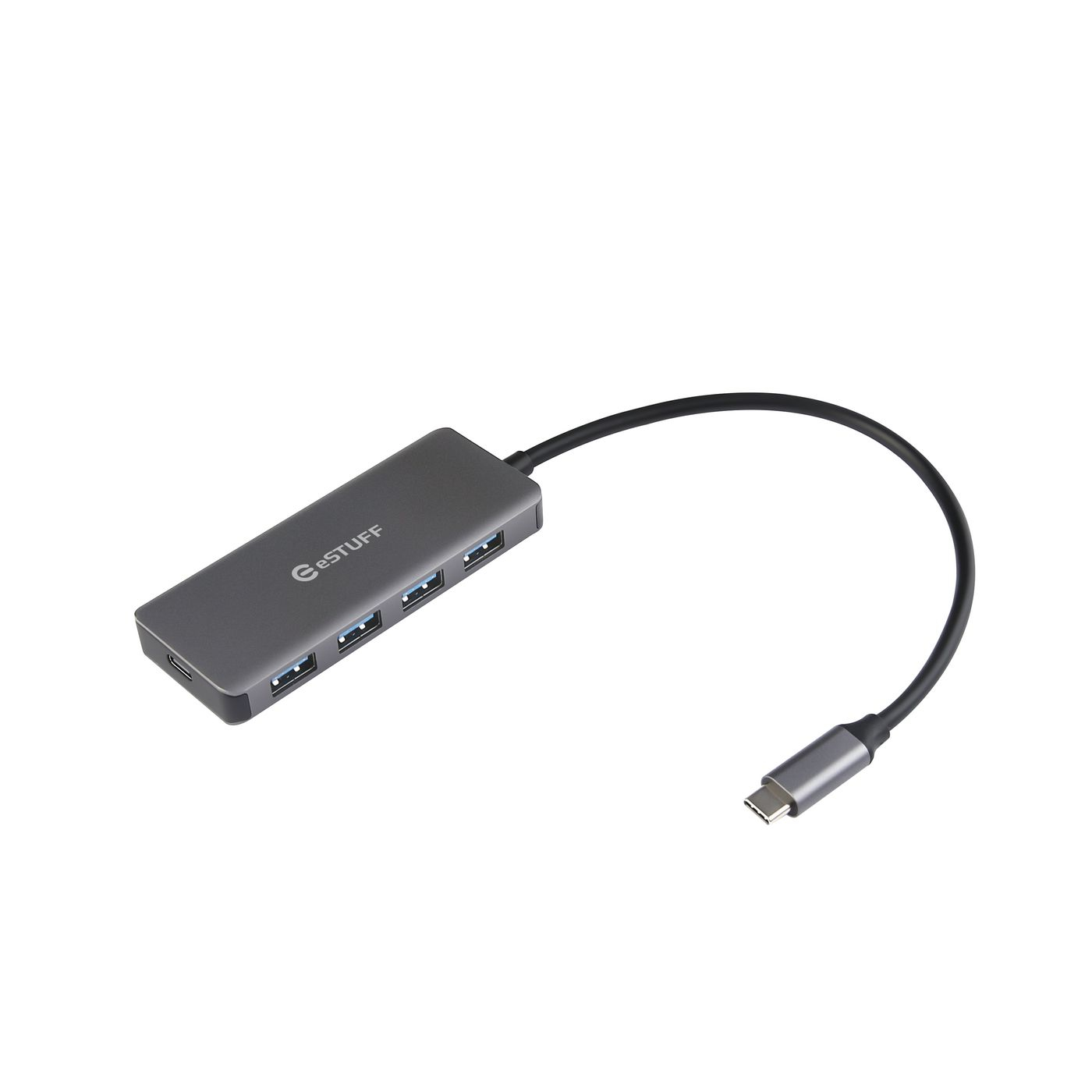eSTUFF ES623007 interface hub USB 3.2 Gen 1 (3.1 Gen 1) Type-C 5000 Mbit/s Aluminium – image 1
