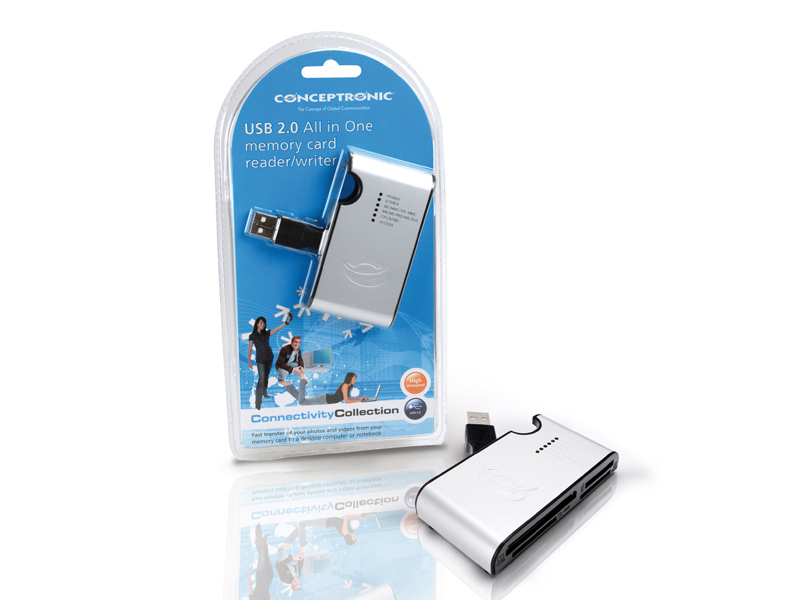 Conceptronic USB 2.0 All in One memory card reader/writer – image 3