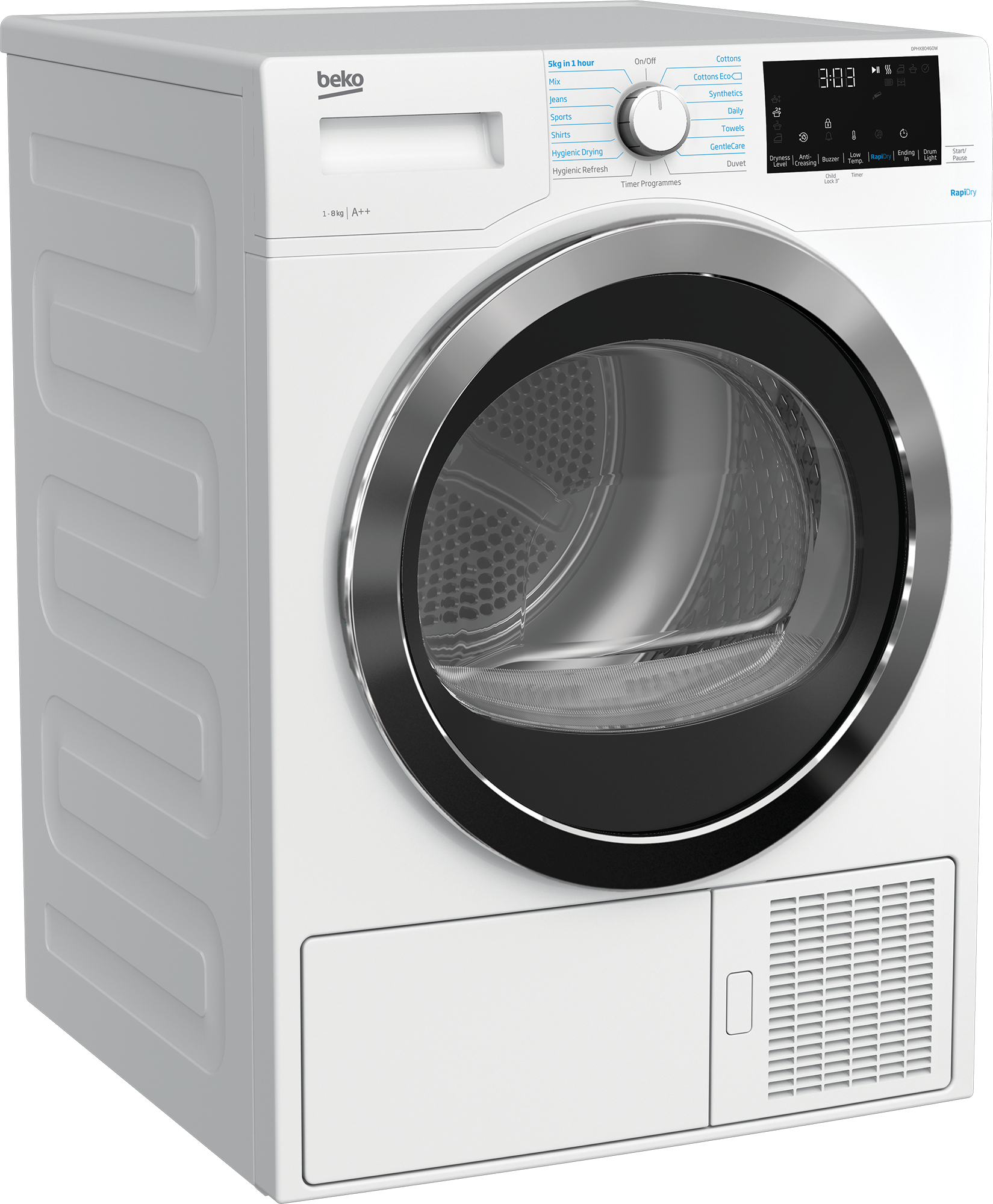 Beko DPHX80460W tumble dryer Freestanding Front-load – image 3