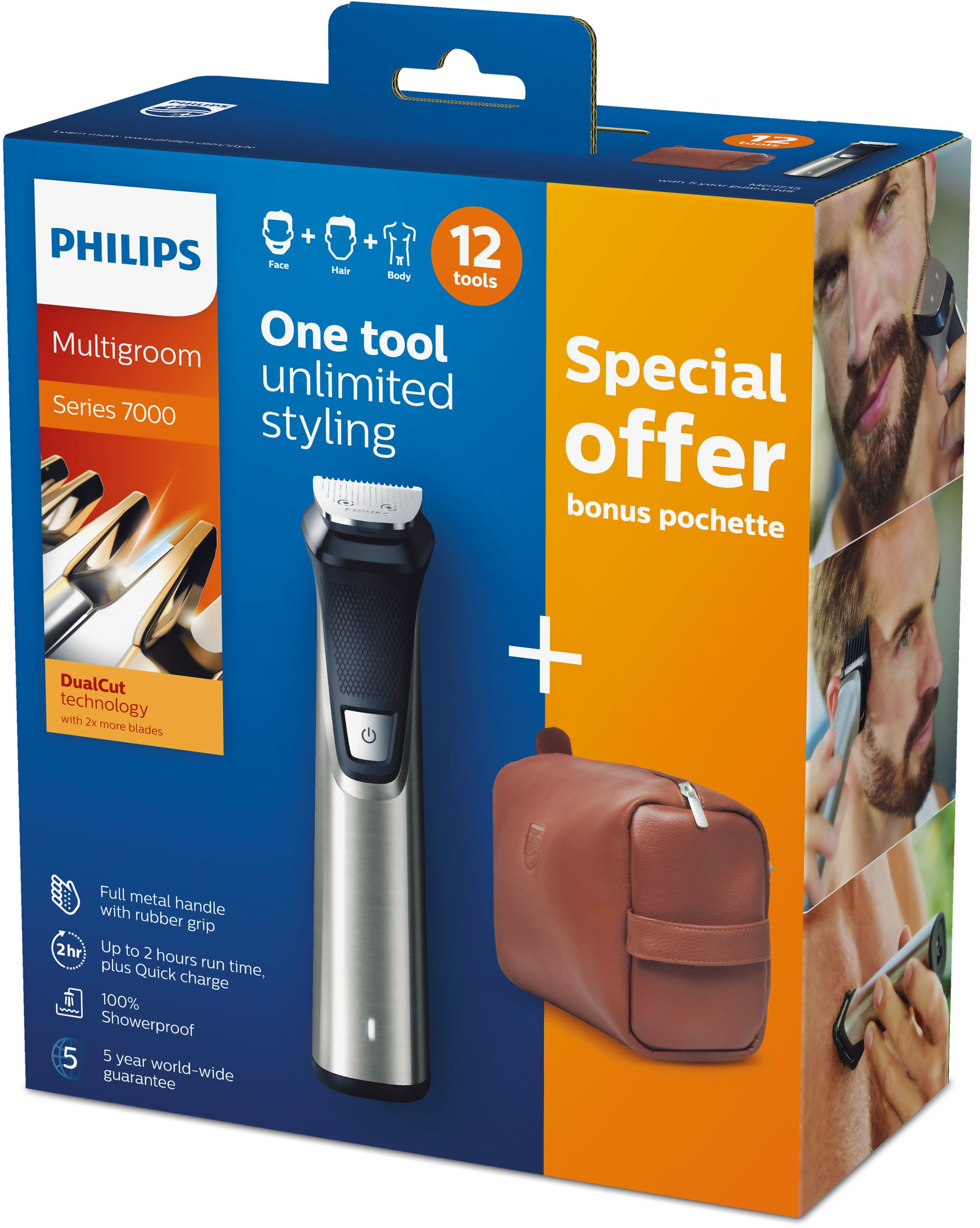 Philips MULTIGROOM Series 7000 MG7735/25 hair trimmers/clipper Grey Lithium-Ion (Li-Ion) – image 2
