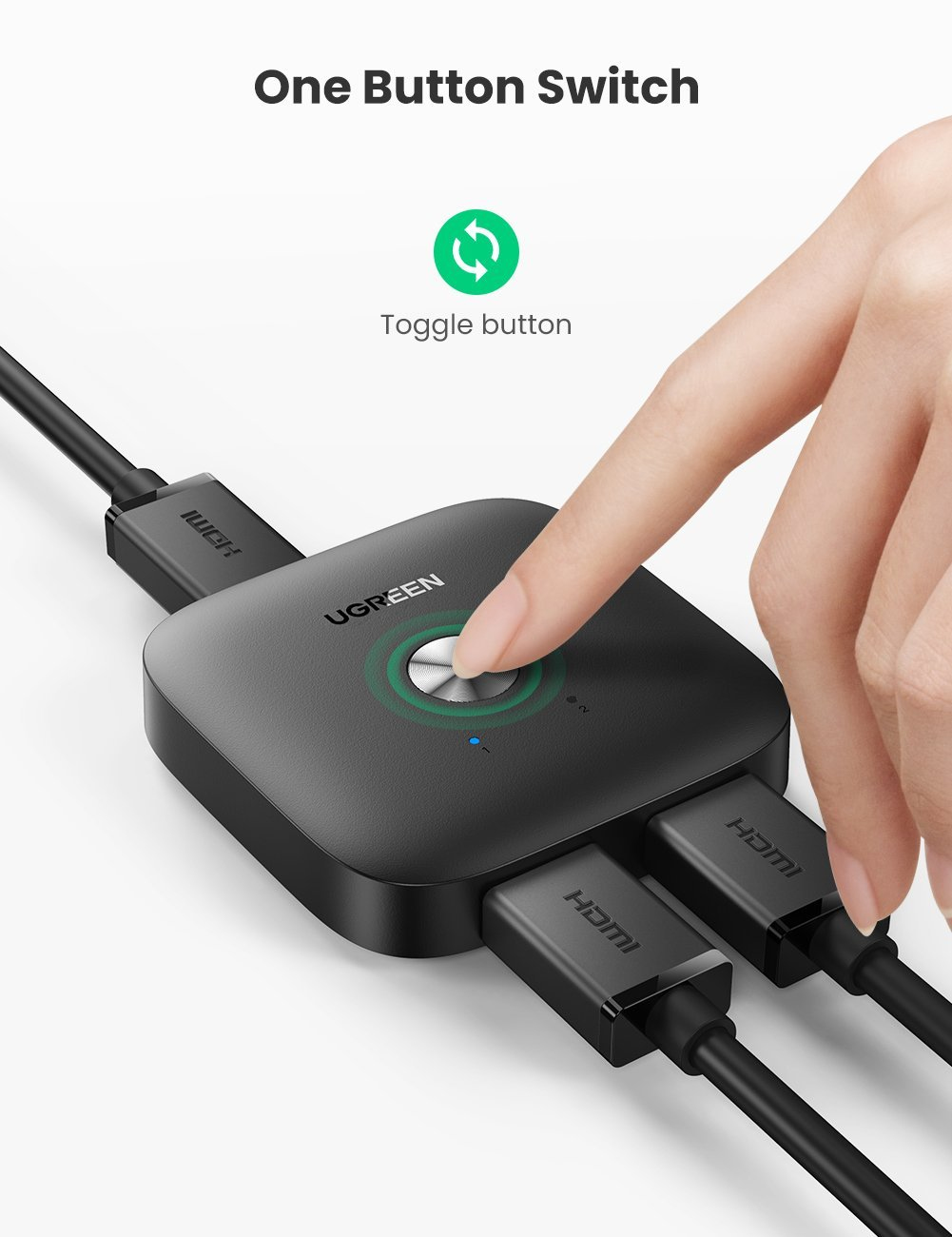 Ugreen 2 In 1 Out HDMI Switch – image 5