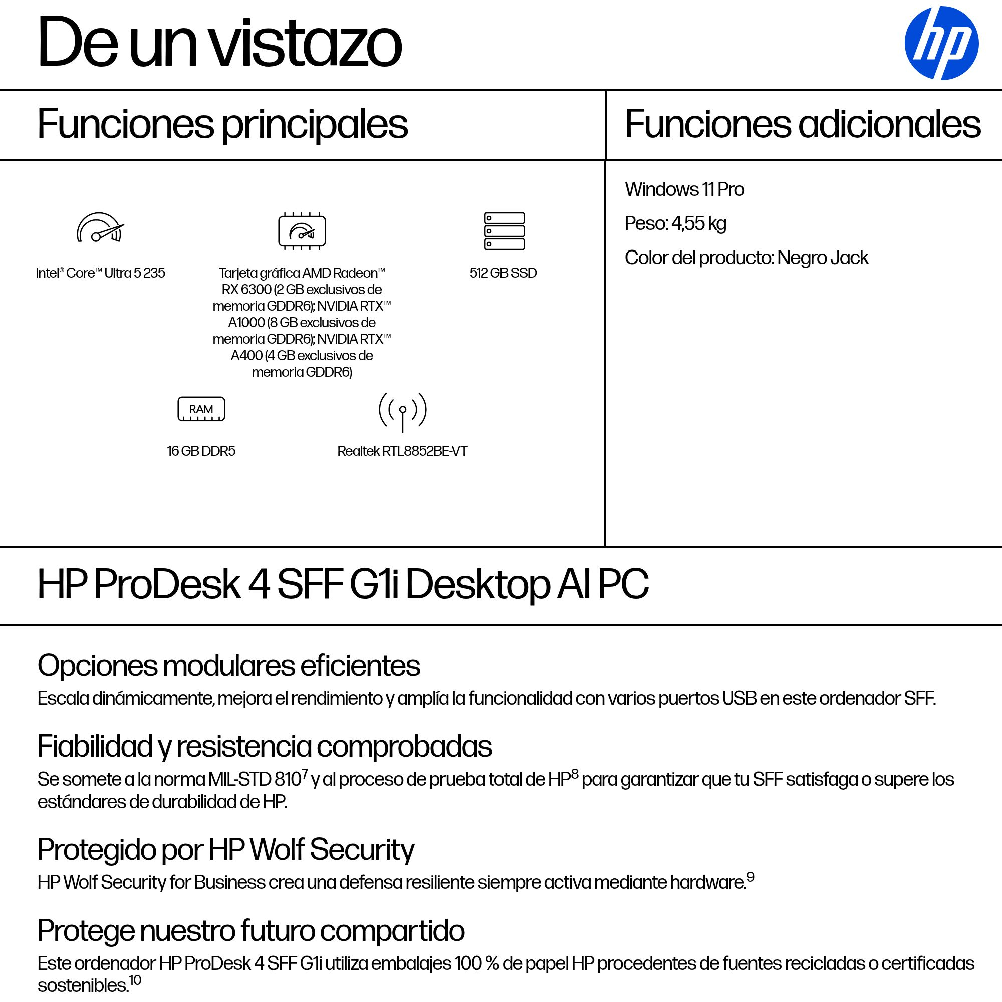 PC Profesional SFF HP  ProDesk 4 G1i - imagen 4