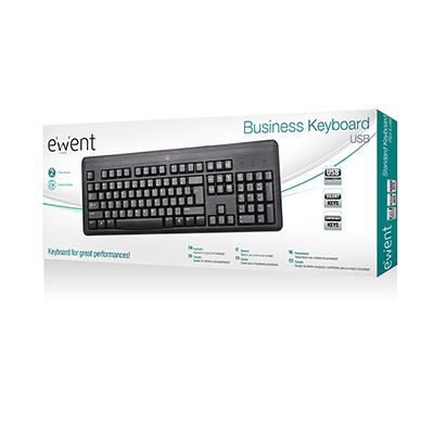 Ewent EW3107 keyboard Office USB QWERTY English Black – image 2