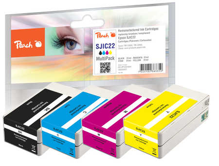 Peach PI200-644 ink cartridge 4 pc(s) Compatible Black, Cyan, Magenta, Yellow