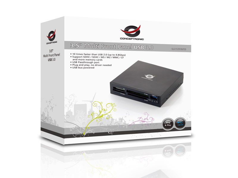 Conceptronic 3.5" Multi Front Panel USB 3.0 – image 5