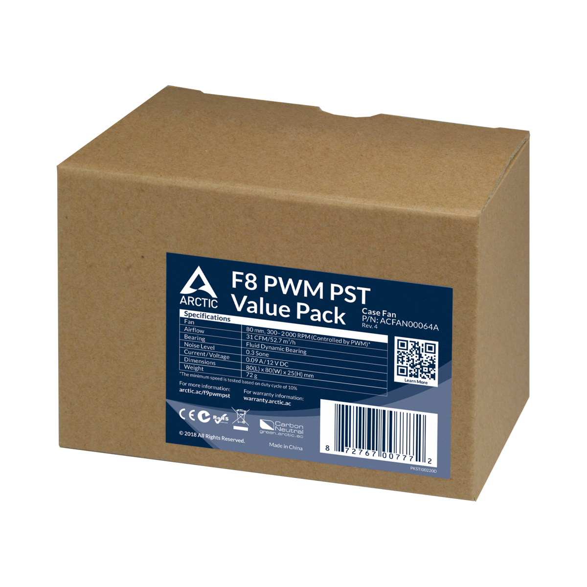 ARCTIC F8 PWM PST - 80 mm PWM PST Case Fan – image 3
