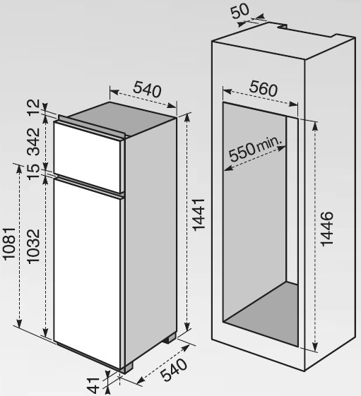 Electrolux FI251/2TES fridge-freezer Built-in – image 2