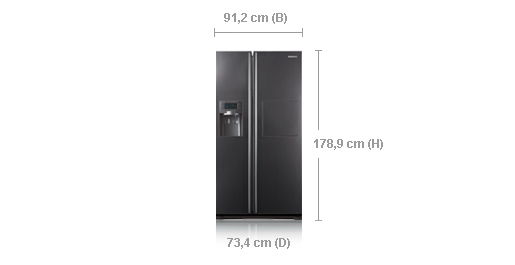Samsung RSH5PTMH side-by-side refrigerator Freestanding – image 3