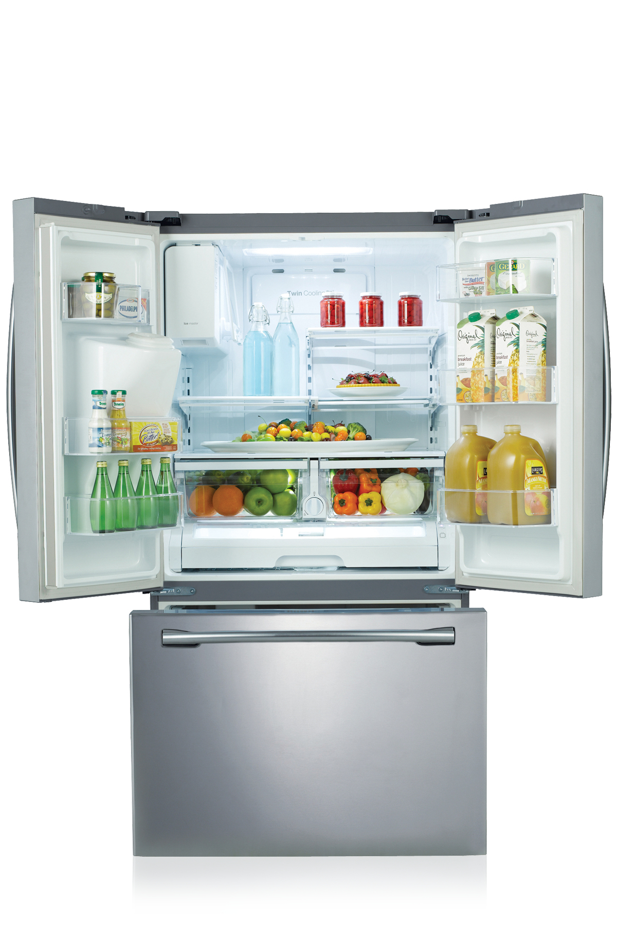 Samsung RF263 side-by-side refrigerator Silver – image 2