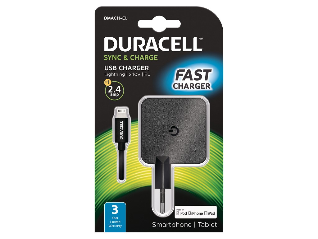 Duracell 2.4A Phone/Tablet Wall Charger