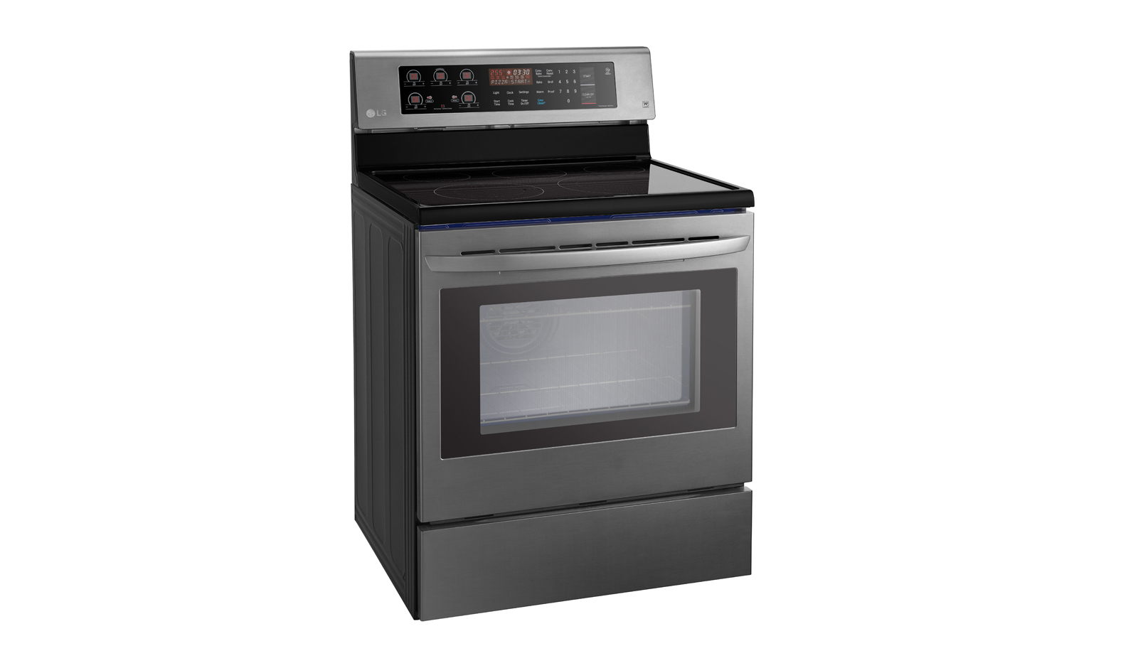 LG LRE3193BD cooker Freestanding cooker Electric Zone induction hob Black, Stainless steel – image 4