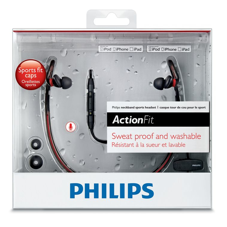 Philips SHQ4017/28 headphones/headset Wired Neck-band Black, Red – image 2