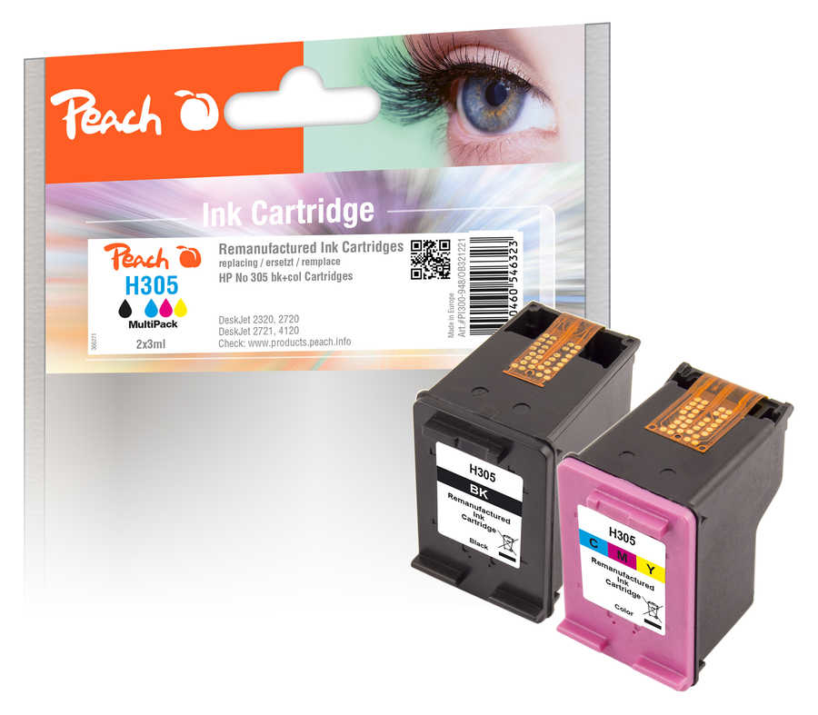 Peach PI300-948 ink cartridge 2 pc(s) Compatible Black, Magenta, Yellow, Cyan